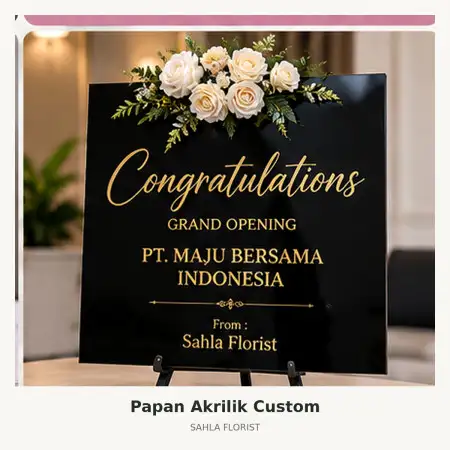Papan Bunga Akrilik Kota
